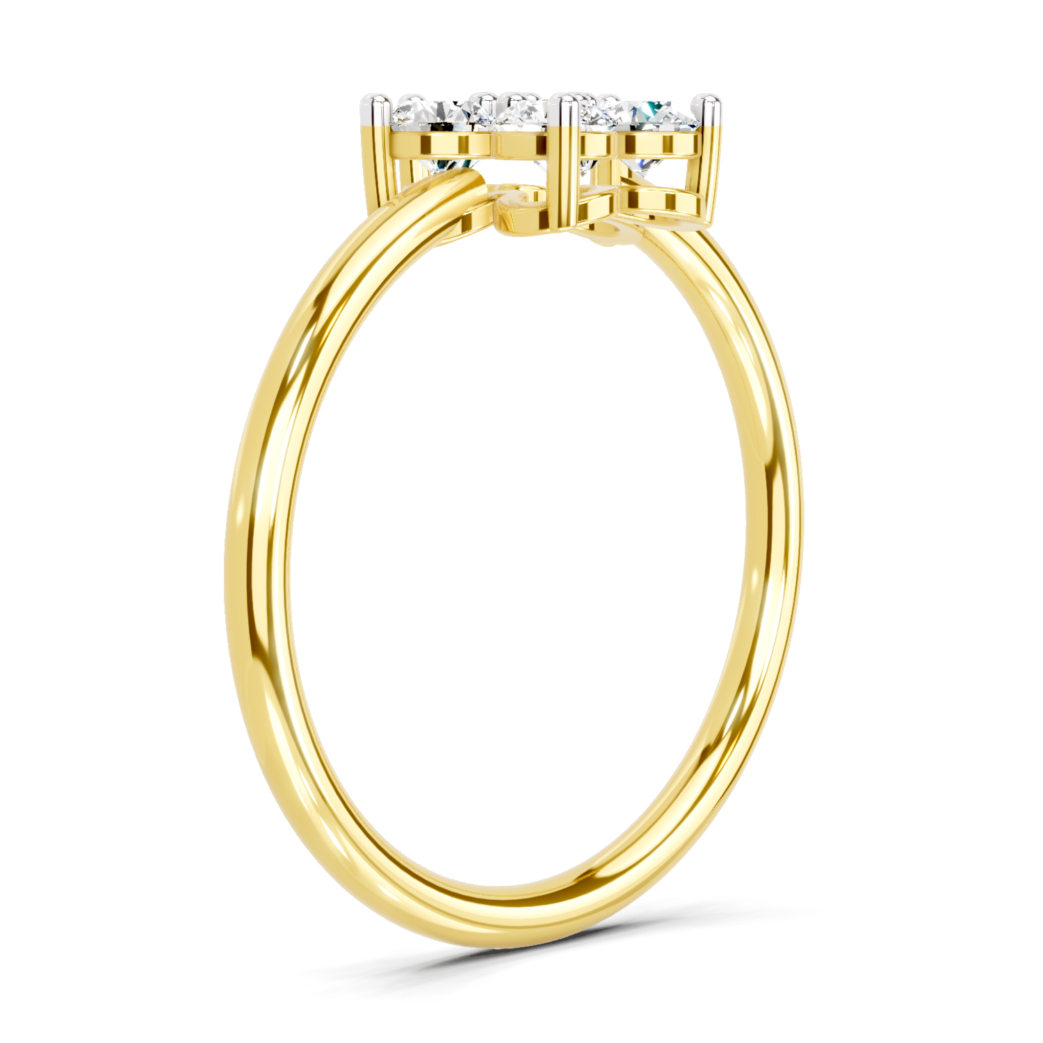 0.57 Carat Luminous Lily Promise Engagement Ring | 14K Yellow Gold