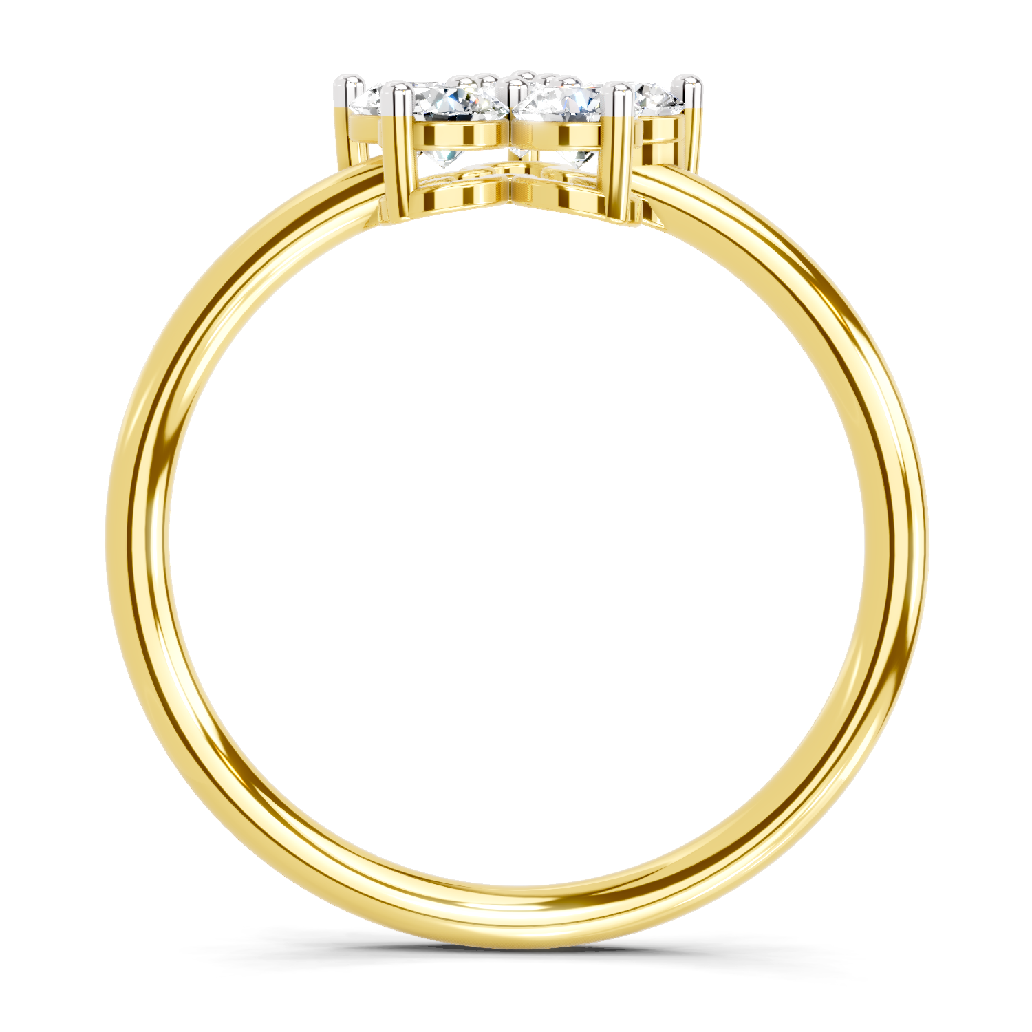 0.57 Carat Luminous Lily Promise Engagement Ring | 14K Yellow Gold