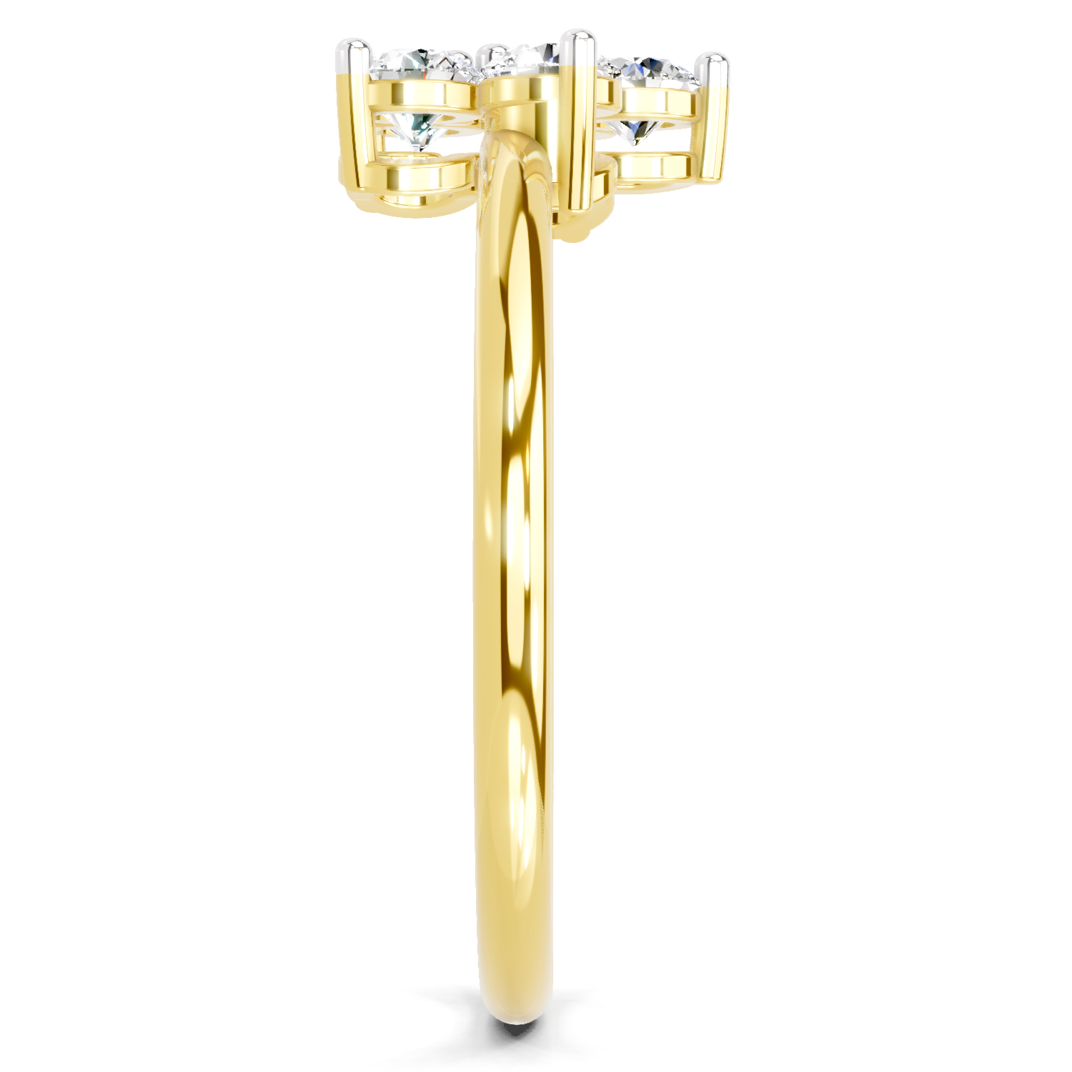 0.57 Carat Luminous Lily Promise Engagement Ring | 14K Yellow Gold