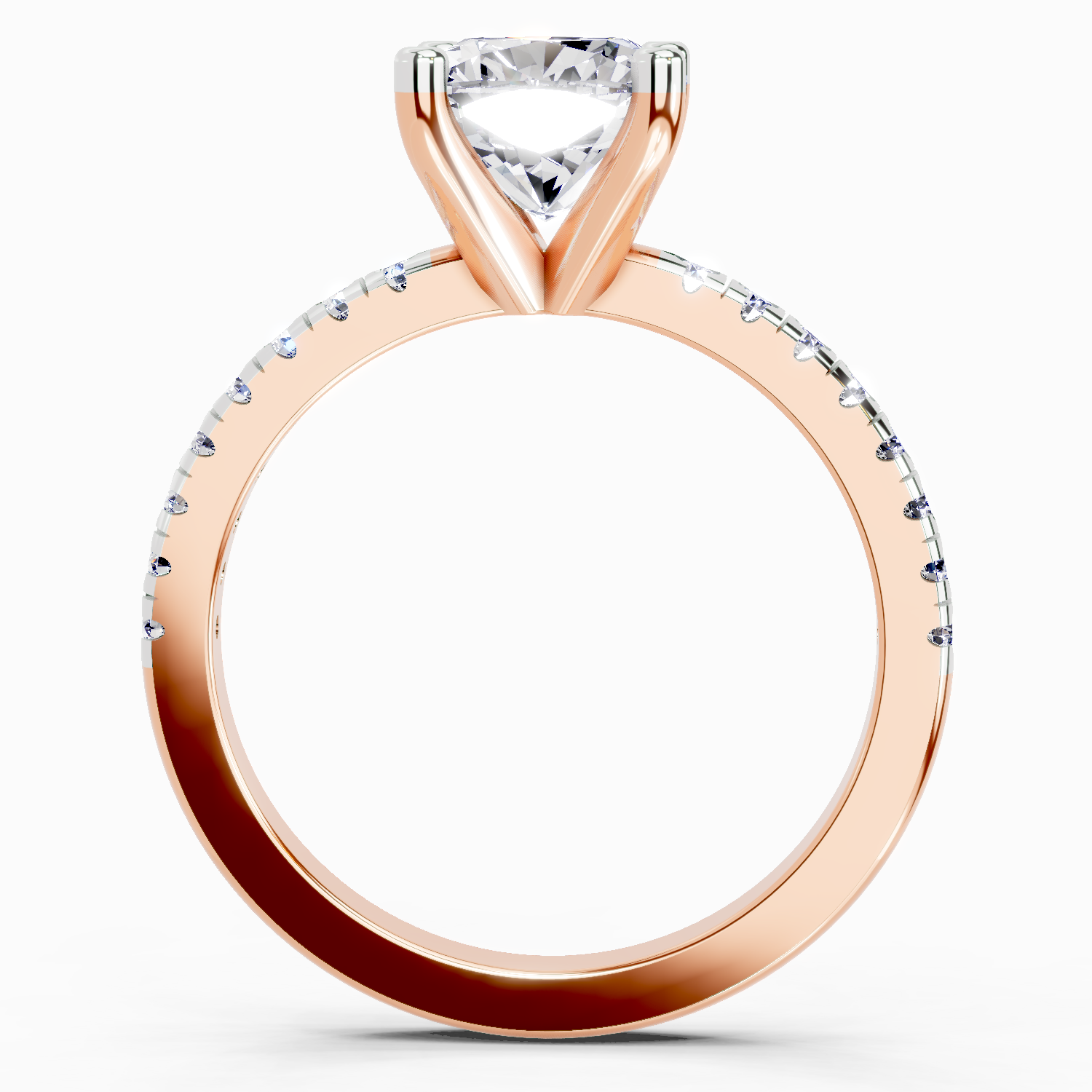 2.22 Ct Cushion Shape Diamond Ring | 14K Rose Gold
