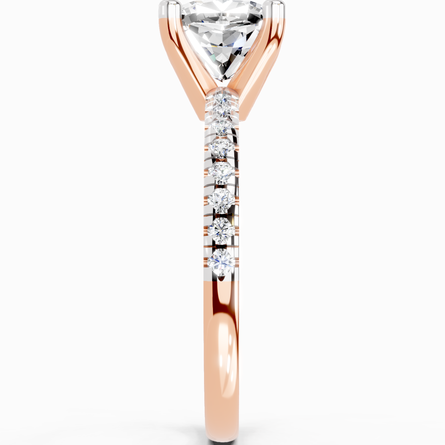 2.22 Ct Cushion Shape Diamond Ring | 14K Rose Gold