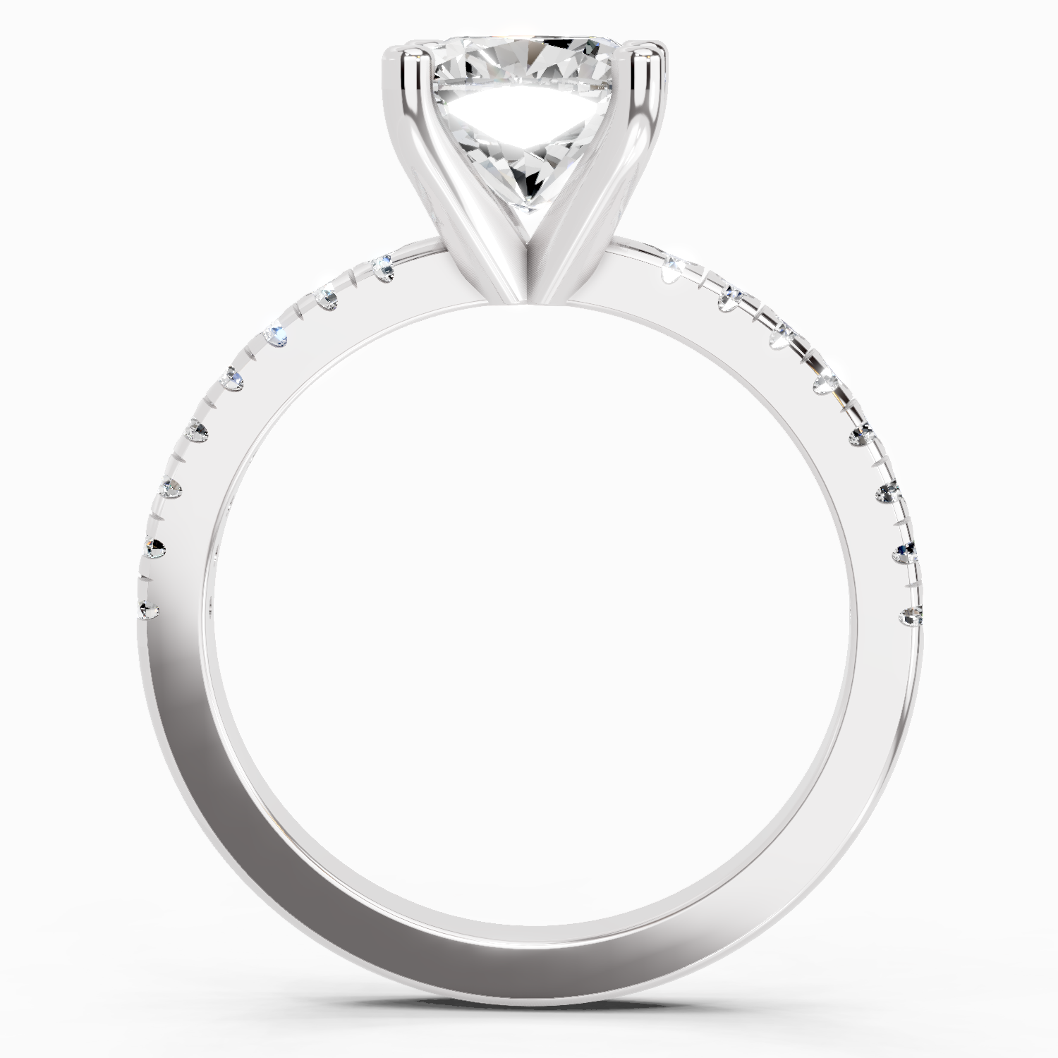 2.22 Ct Cushion Shape Diamond Ring | 14K White Gold