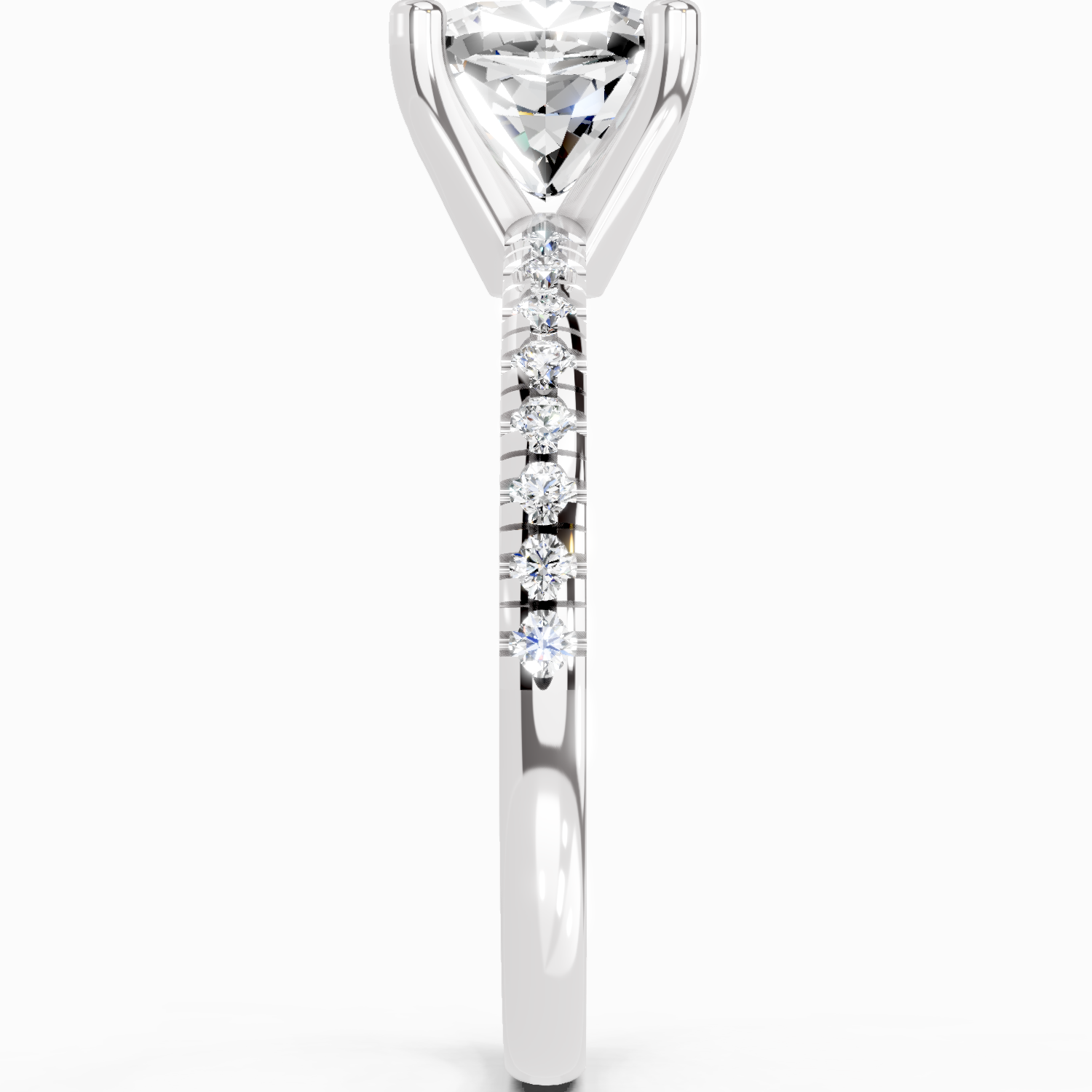 2.22 Ct Cushion Shape Diamond Ring | 14K White Gold