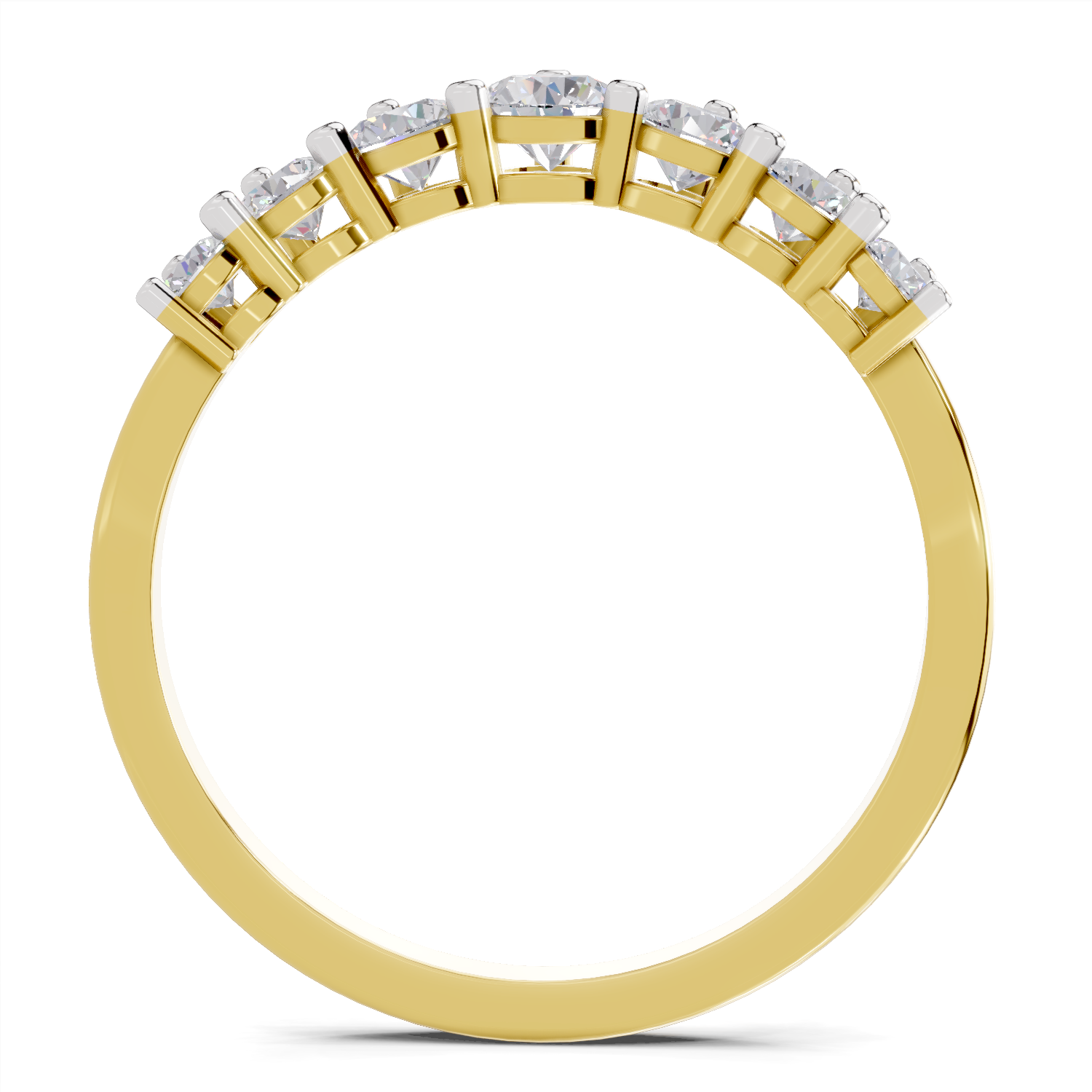 0.65 Carat Diamond Symphony Promise Engagement Ring  | 14K Yellow Gold IGI Certified FG VS Quality Diamonds