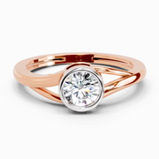 0.7 Ct Round Solitaire Ring | 14K Rose Gold