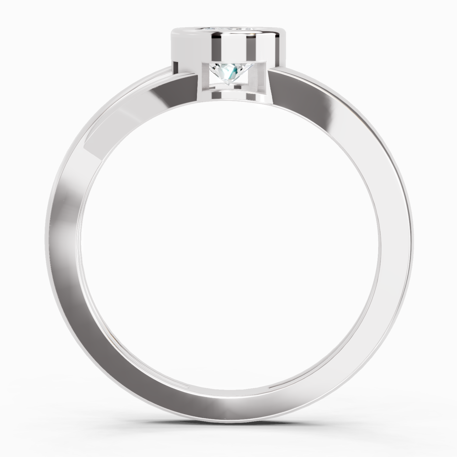 0.7 Ct Round Solitaire Ring | 14K White Gold