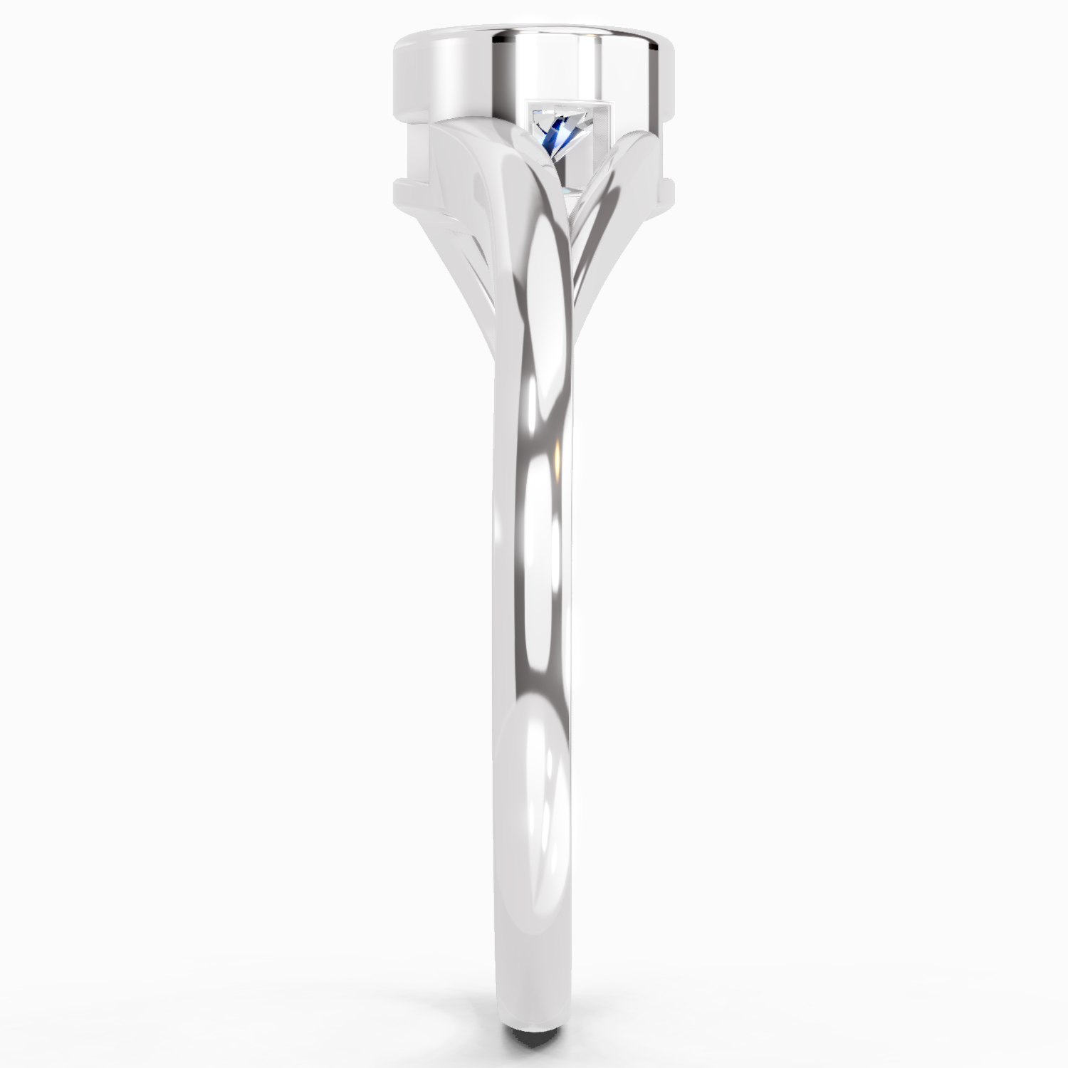 0.7 Ct Round Solitaire Ring | 14K White Gold