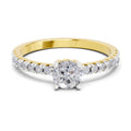 0.67 Ct Round Shape Solitaire Diamond Ring | 14K Yellow Gold