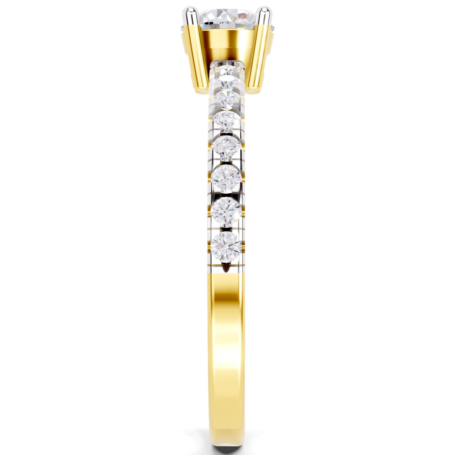 0.67 Ct Round Shape Solitaire Diamond Ring | 14K Yellow Gold