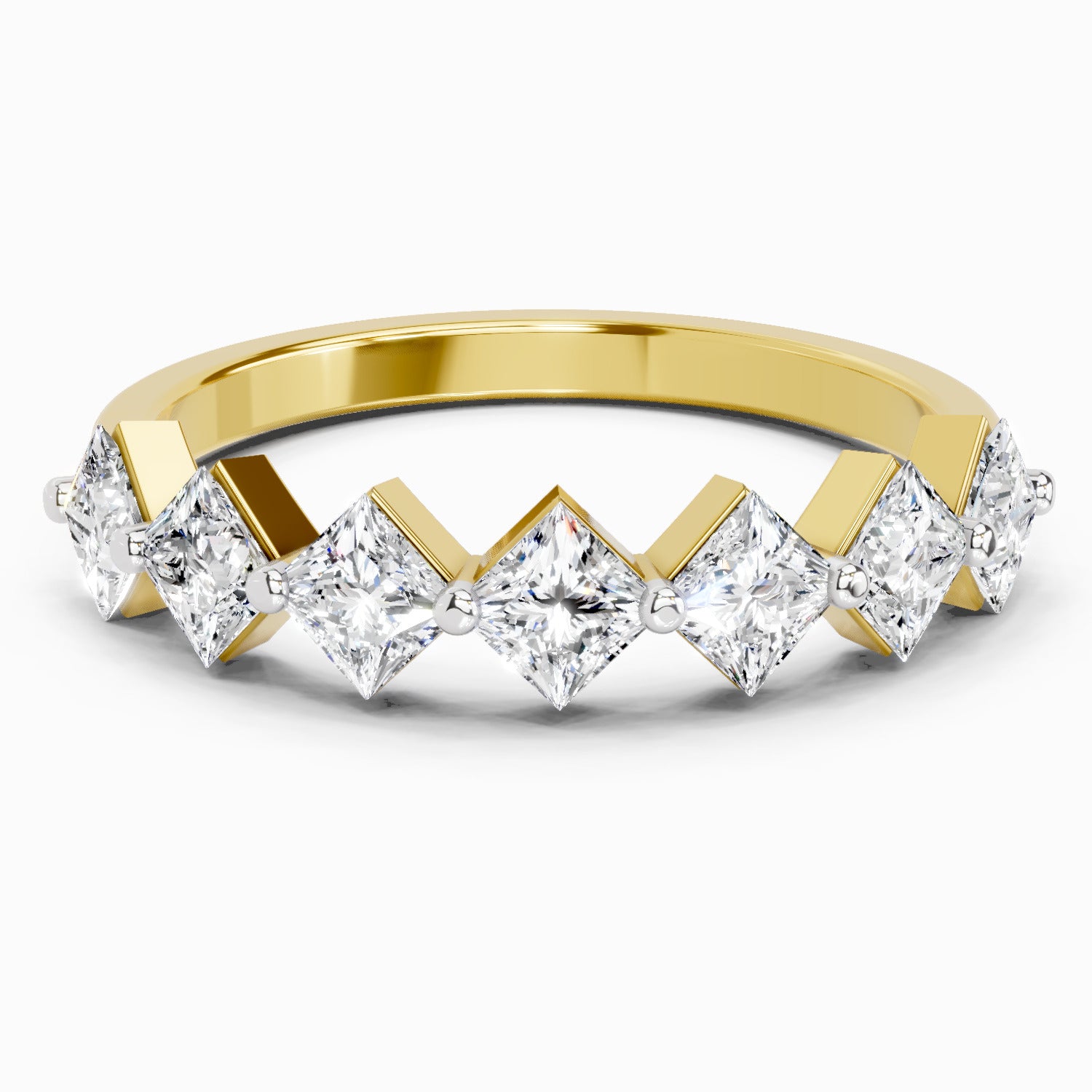 Sparkles Lab Grown Diamond 0.05 Celestial Bloom Ring| 14K Yellow Gold
