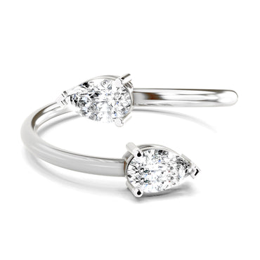 0.56 Carat Pear Diamond Ring | 14K White Gold