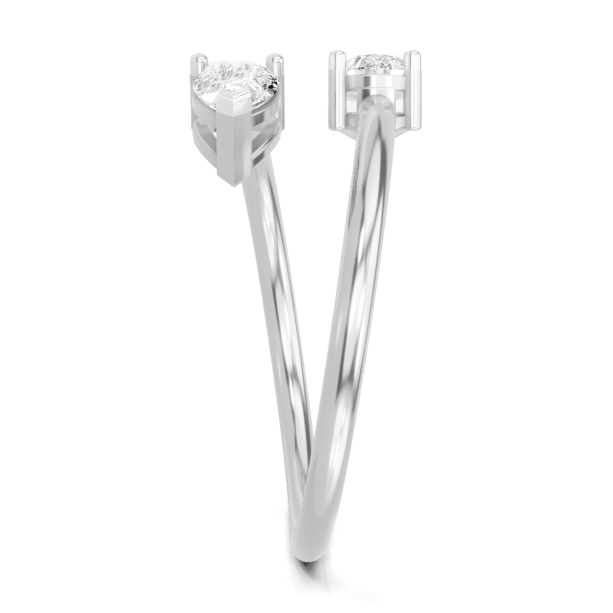 Solitaire Ring | 14K White Gold