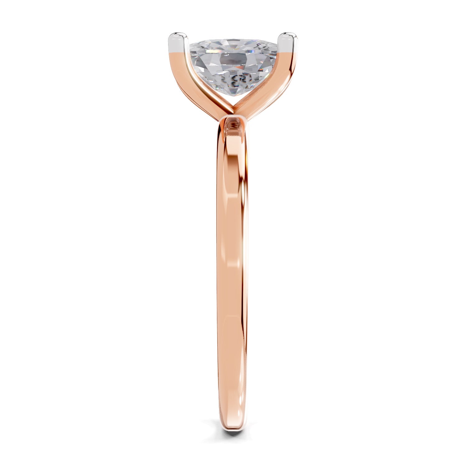 1.38 Carat Cushion Shape Solitaire Diamond Engagement Ring | 14K Rose Gold