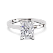 1.38 Carat Cushion Shape Solitaire Diamond Engagement Ring | 14K White Gold