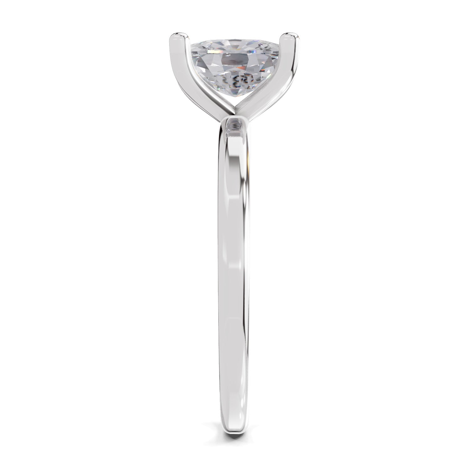 1.38 Carat Cushion Shape Solitaire Diamond Engagement Ring | 14K White Gold