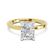 1.38 Carat Cushion Shape Solitaire Diamond Engagement Ring | 14K Yellow Gold