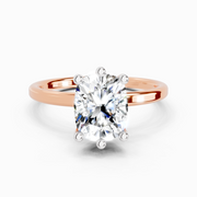 2.06 Carat Cushion Shape Solitaire Diamond Ring | 14K Rose Gold
