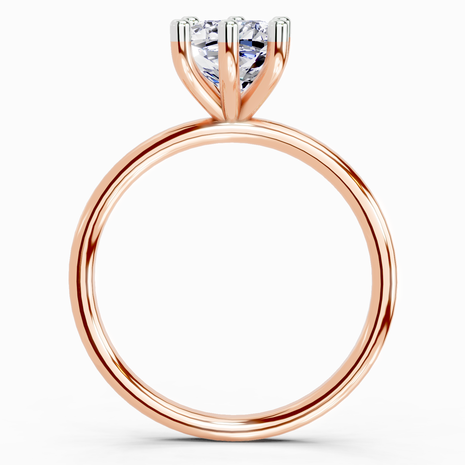 2.06 Carat Cushion Shape Solitaire Diamond Ring | 14K Rose Gold