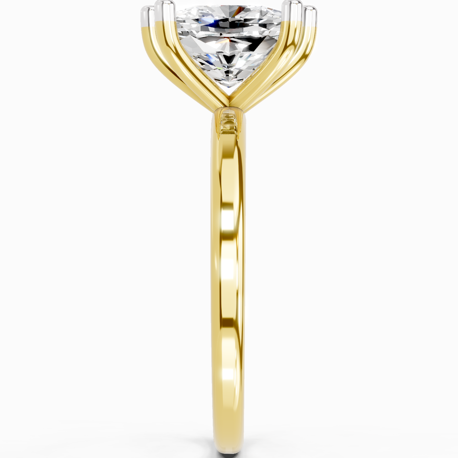 2.06 Carat Cushion Shape Solitaire Diamond Ring | 14K Yellow Gold
