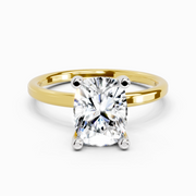 2.13 Carat Cushion Shape Solitaire Diamond Ring | 14K Yellow Gold