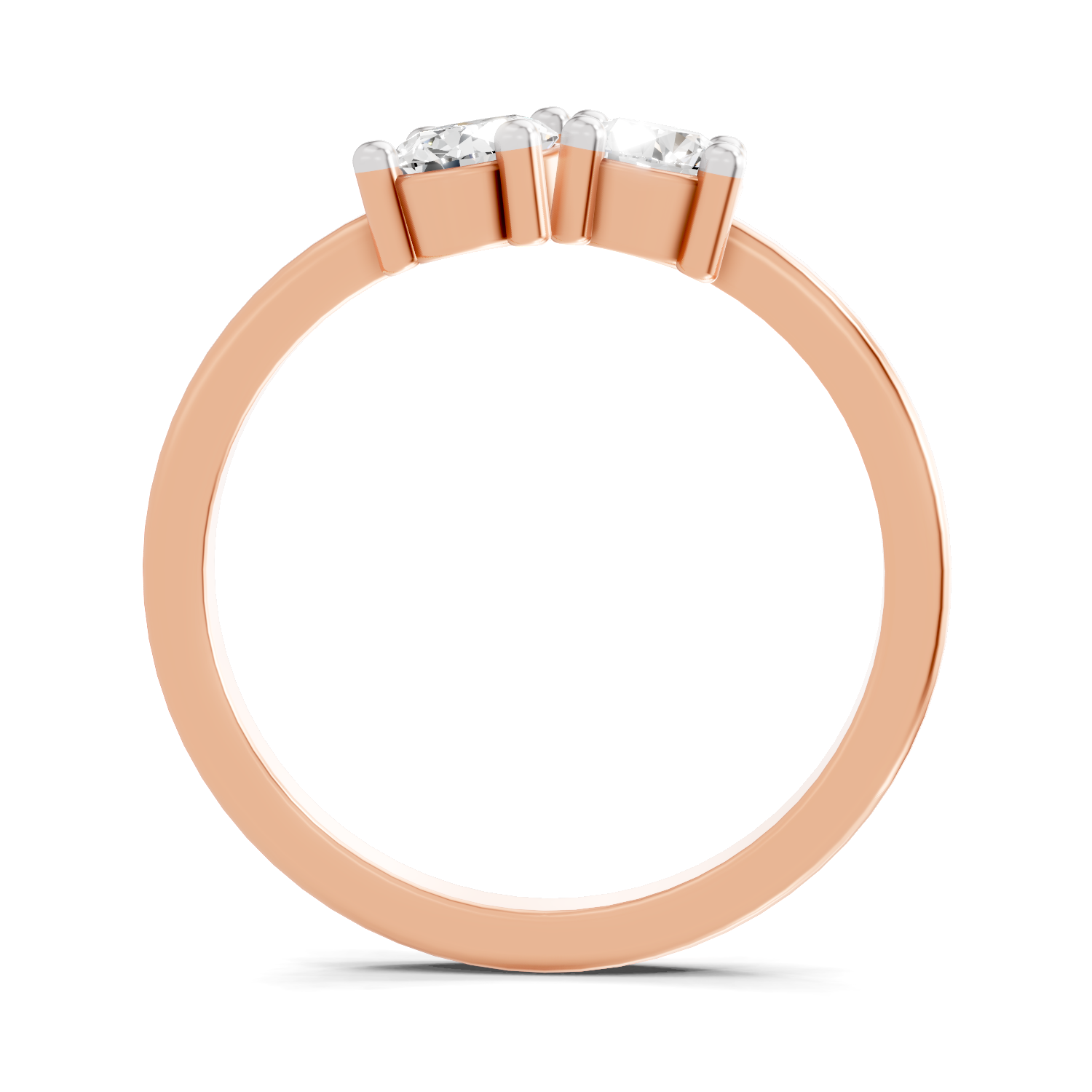 Sparkles Lab Grown Diamond 0.28 Forever Two Solitaire Ring| 14K Rose Gold
