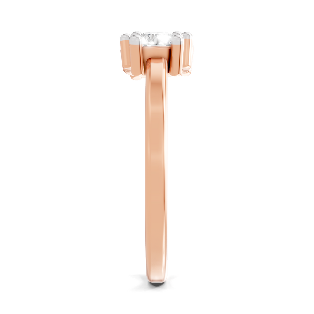 Sparkles Lab Grown Diamond 0.28 Forever Two Solitaire Ring| 14K Rose Gold