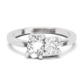 Sparkles Lab Grown Diamond 0.28 Forever Two Solitaire Ring| 14K White Gold