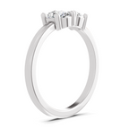 Sparkles Lab Grown Diamond 0.28 Forever Two Solitaire Ring| 14K White Gold