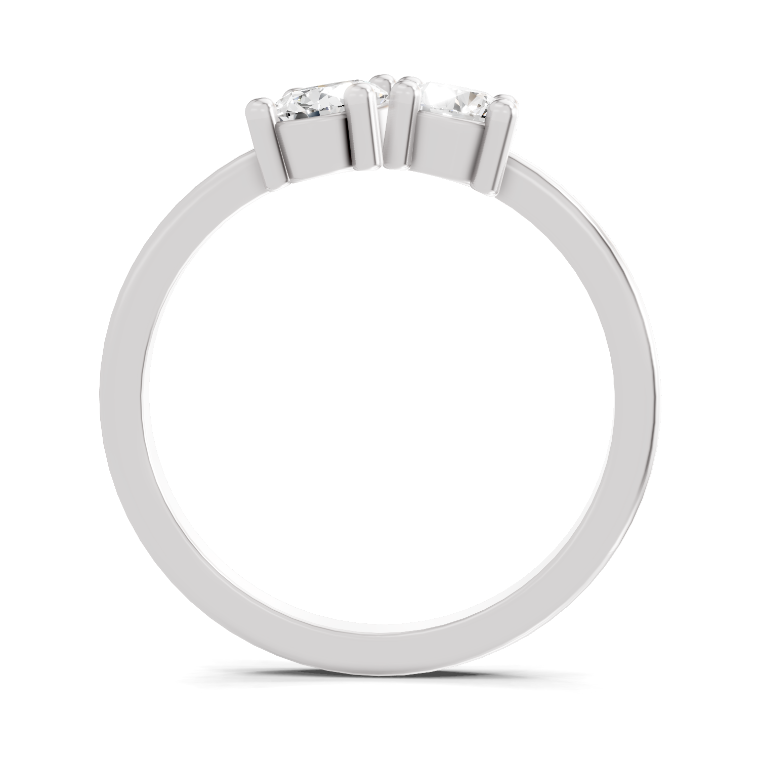 Sparkles Lab Grown Diamond 0.28 Forever Two Solitaire Ring| 14K White Gold