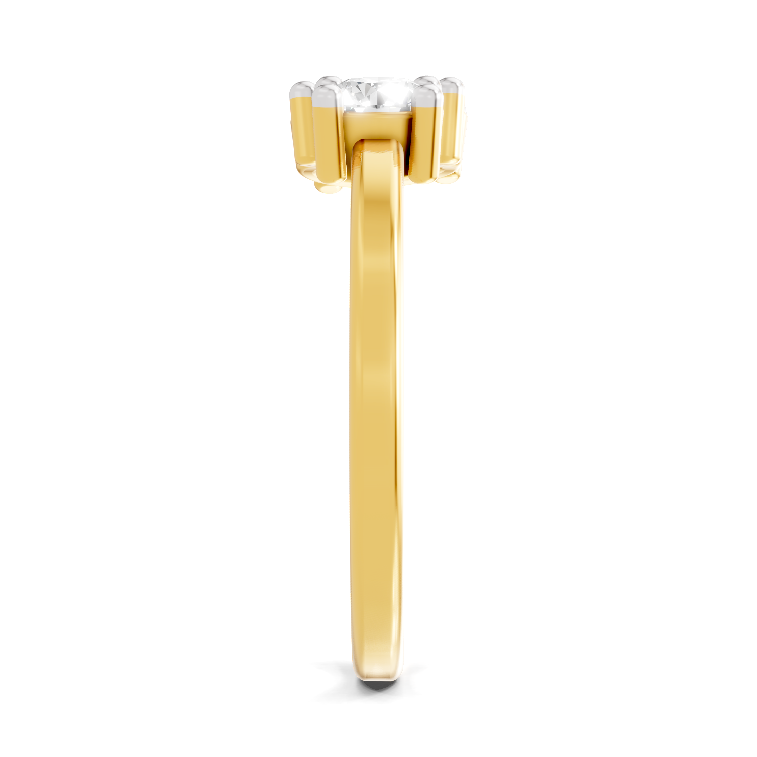 Sparkles Lab Grown Diamond 0.28 Forever Two Solitaire Ring| 14K Yellow Gold