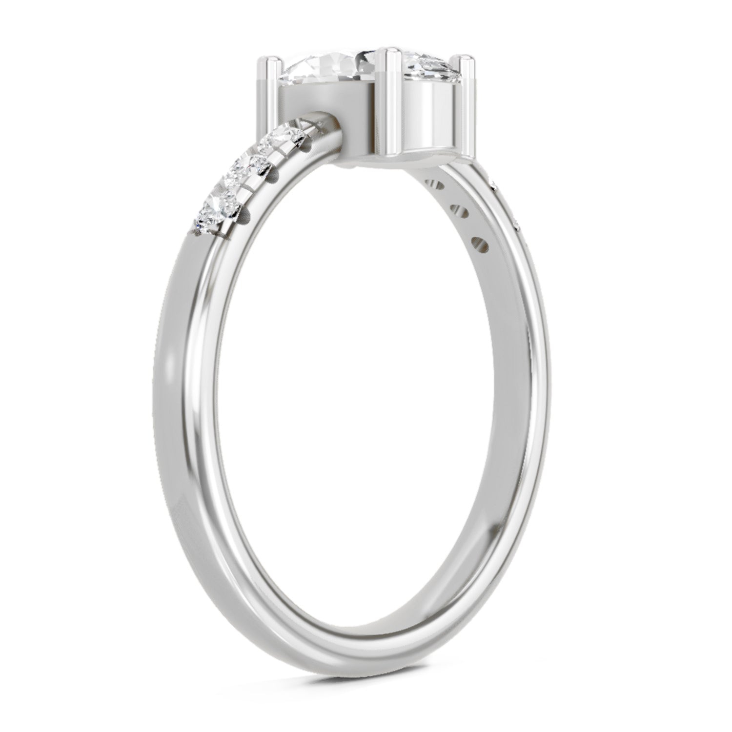 1.17 Ct Oval Solitaire Ring |  14K White Gold