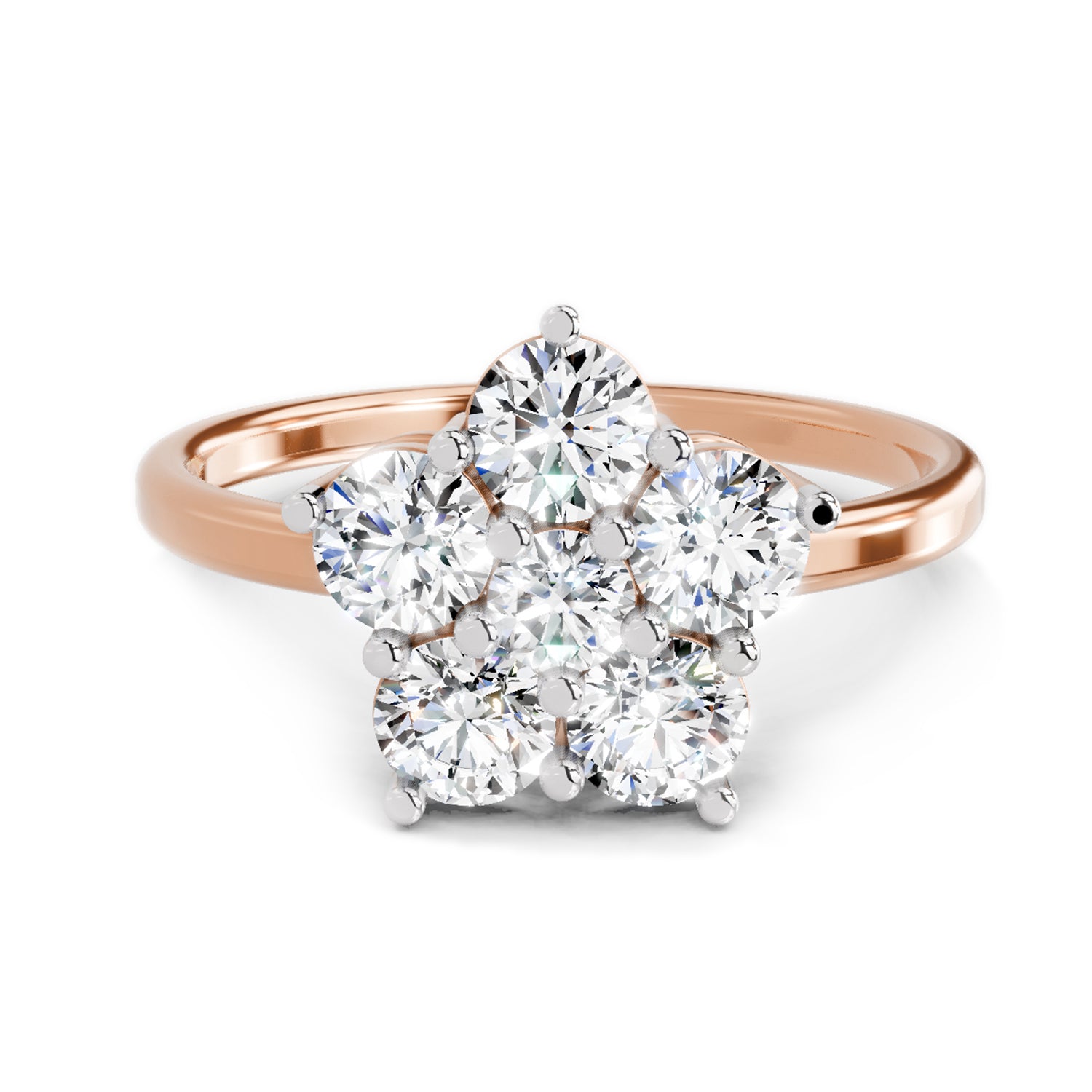 1.13 Ct Floral Ring |  14K Rose Gold