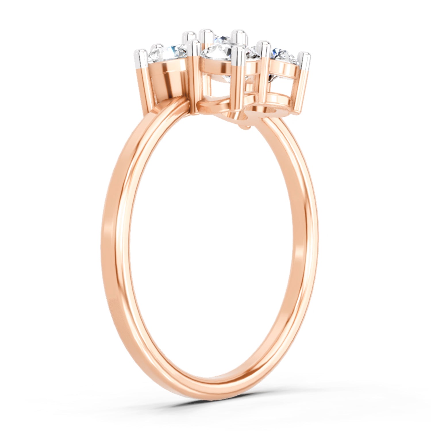 1.13 Ct Floral Ring |  14K Rose Gold