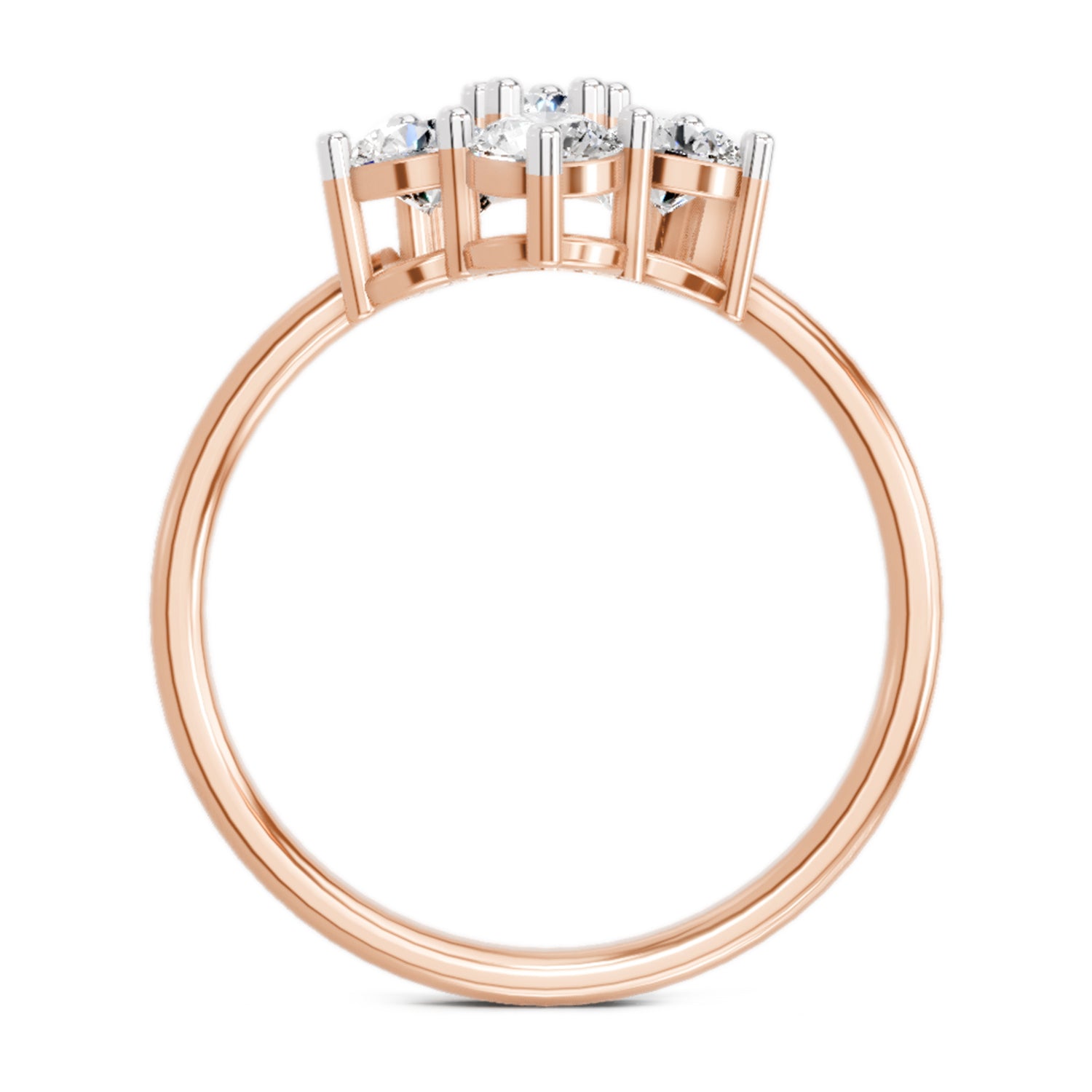 1.13 Ct Floral Ring |  14K Rose Gold