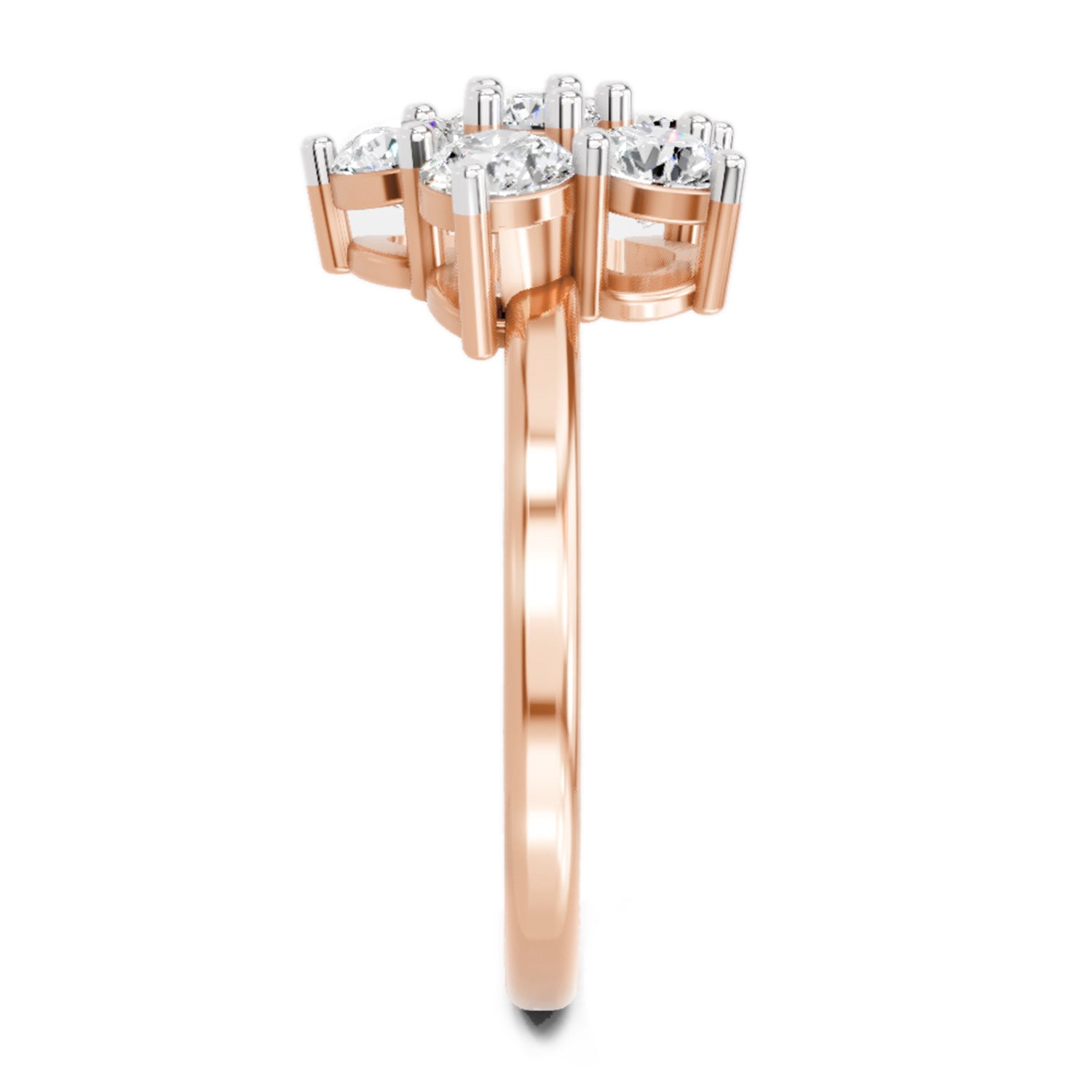 1.13 Ct Floral Ring |  14K Rose Gold