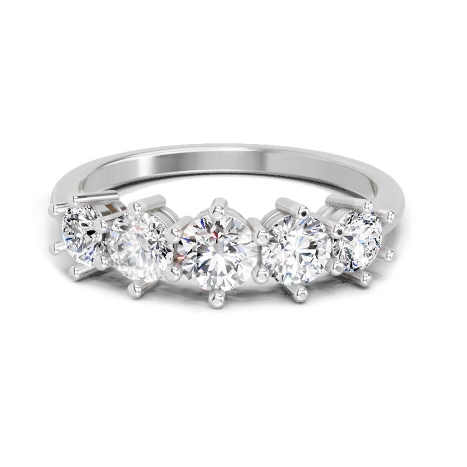 1.04 Ct Round Ring |  14K White Gold