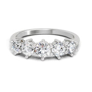 1.04 Ct Round Ring |  14K White Gold