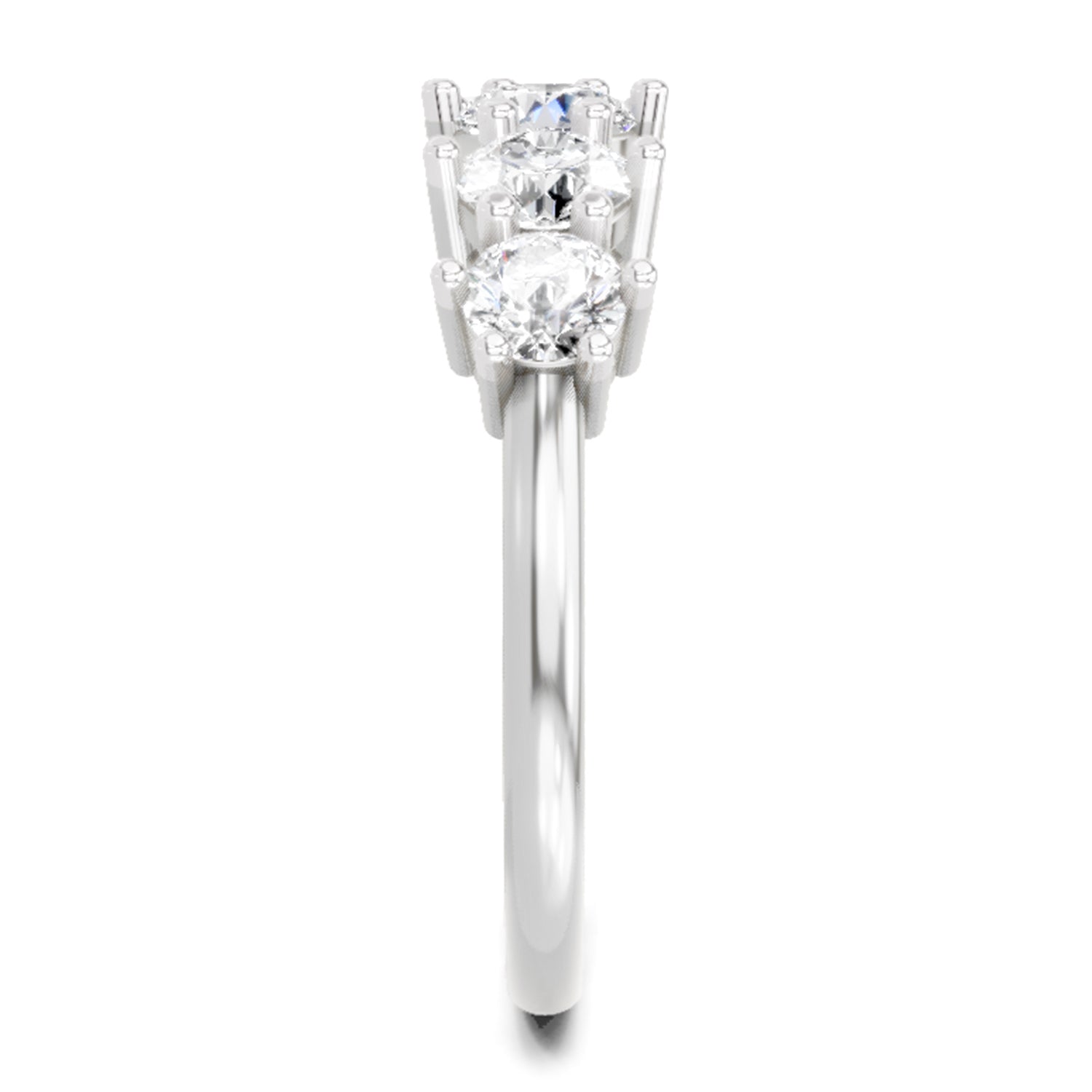 1.04 Ct Round Ring |  14K White Gold