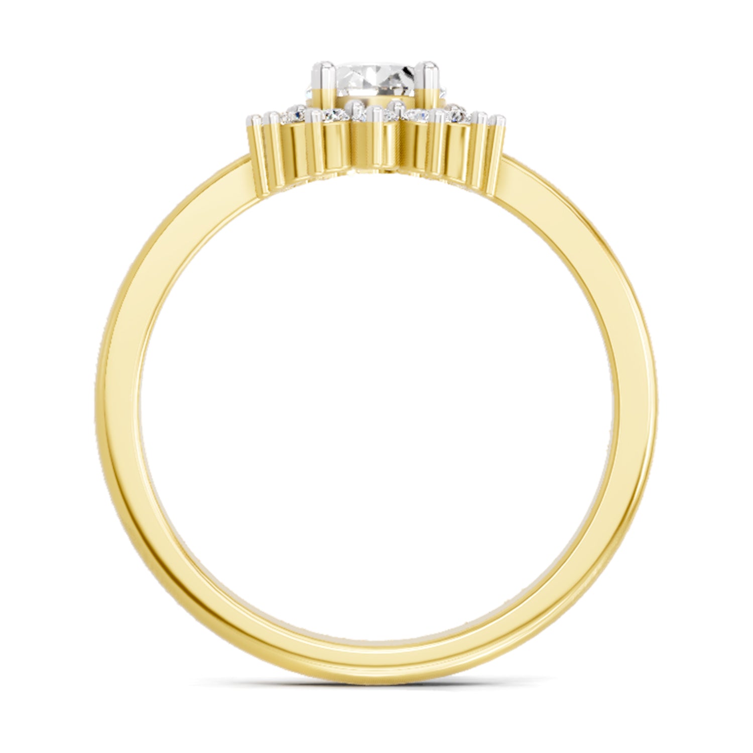 0.97 Ct Oval 14K Yellow Gold