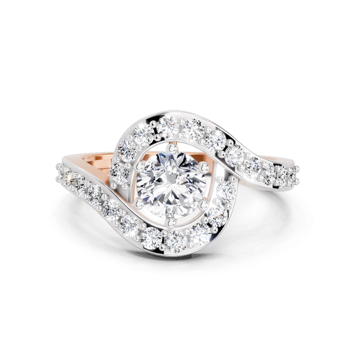 1.29 Ct Round Halo Ring | 14K Rose Gold