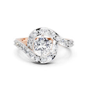 1.29 Ct Round Halo Ring | 14K Rose Gold