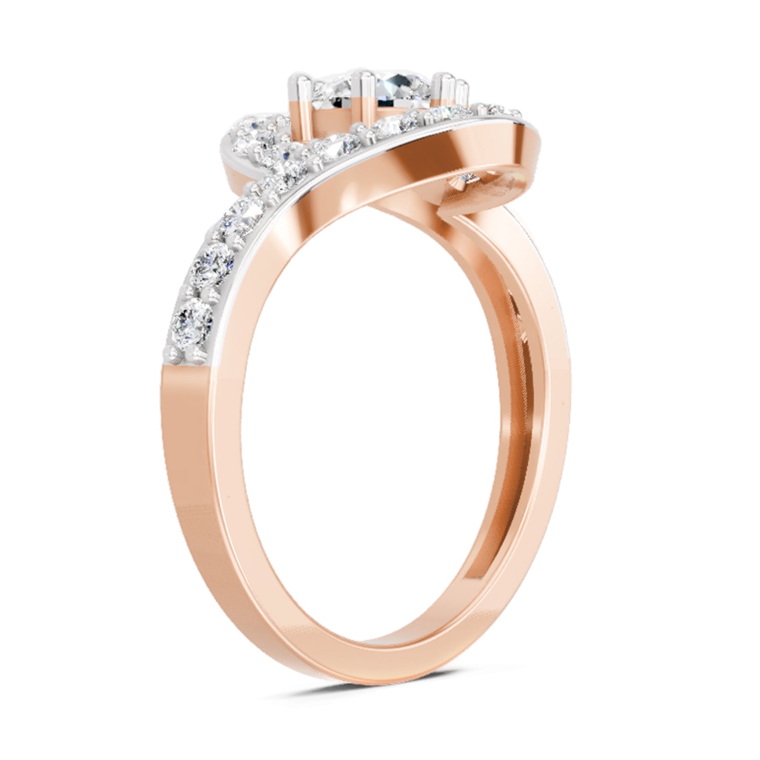 1.29 Ct Round Halo Ring | 14K Rose Gold