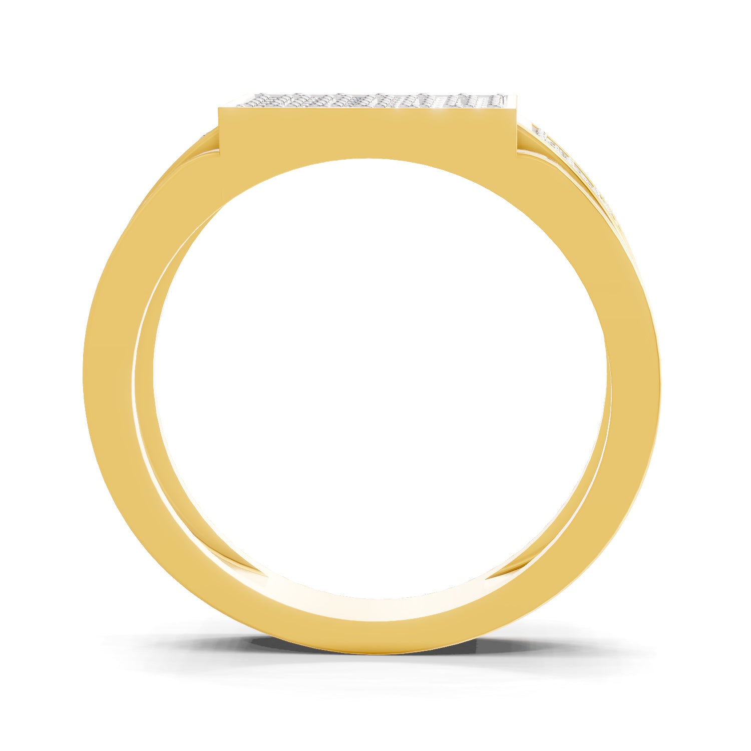 0.97 Carat  | 925 Sterling Silver Gold Plated Cluster Ring