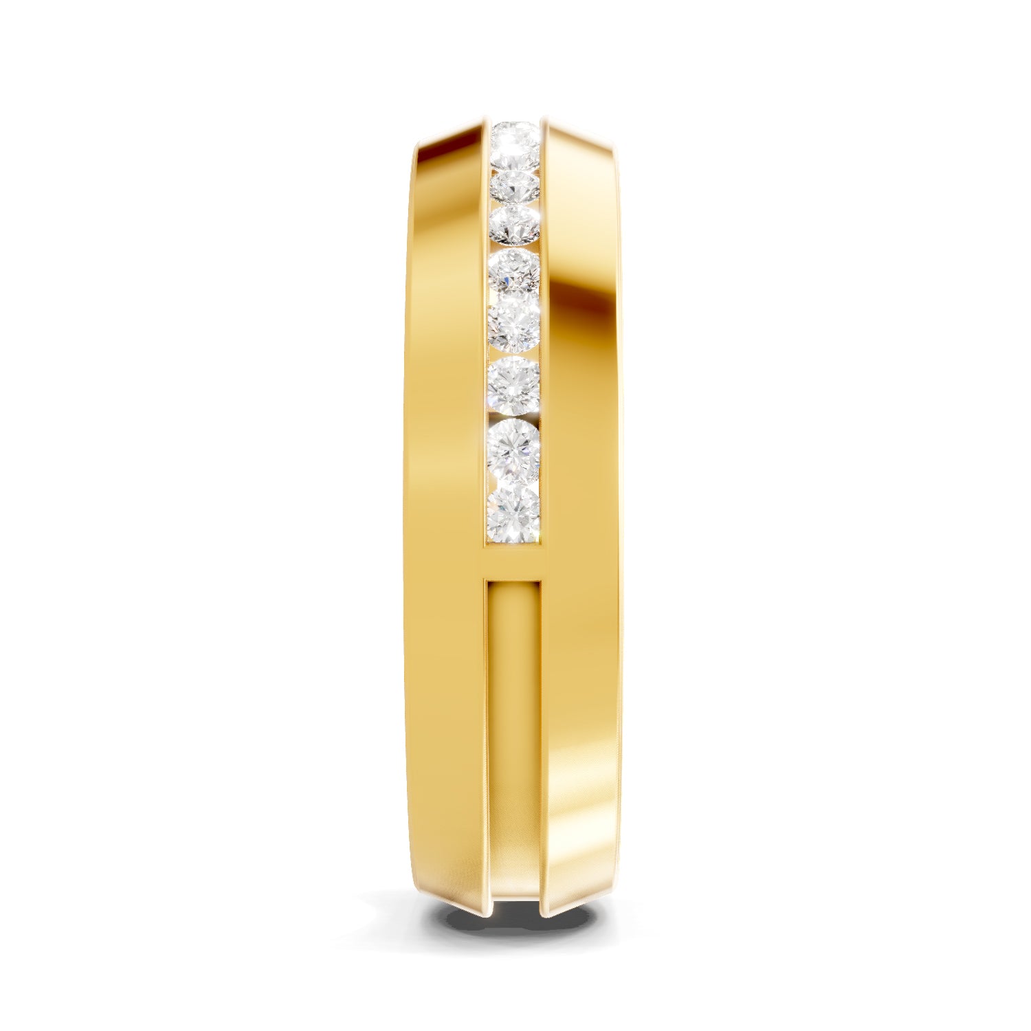 0.44 Carat  | 925 Sterling Silver Gold Plated Band Ring