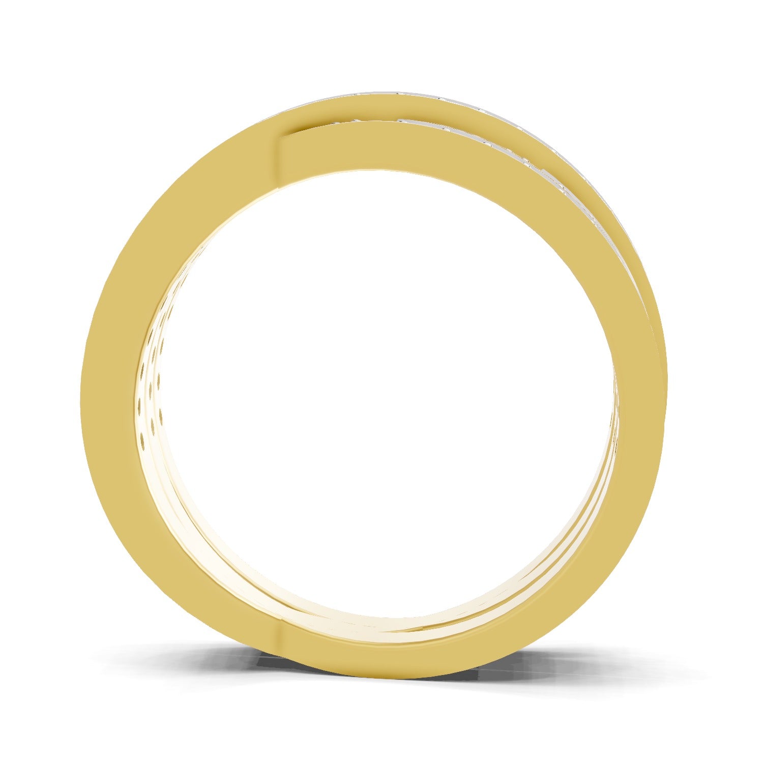 0.82 Carat Round Shape Diamond | 925 Sterling Silver Gold Plated Criss cross Ring