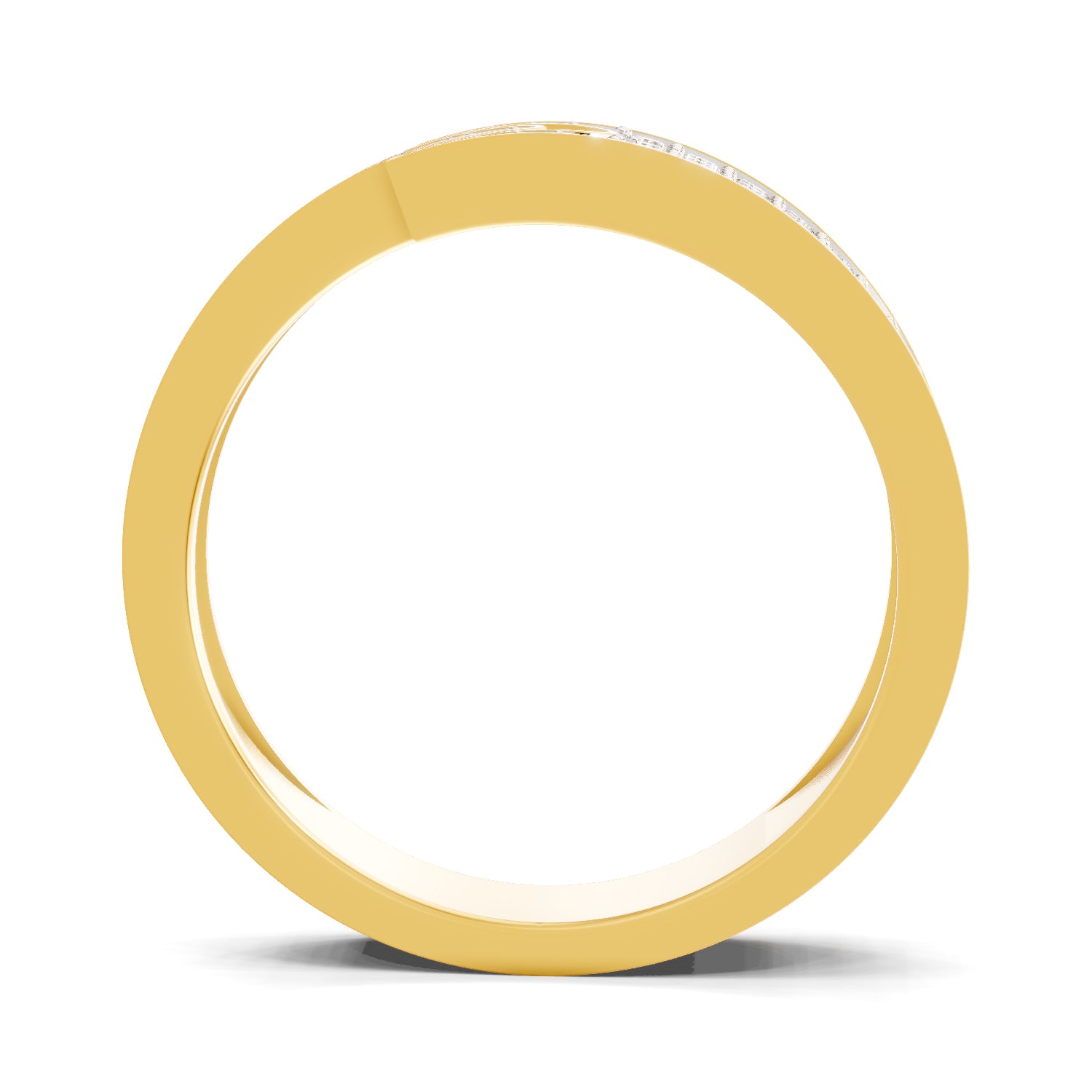 0.51 Carat  | 925 Sterling Silver Gold Plated Band Ring