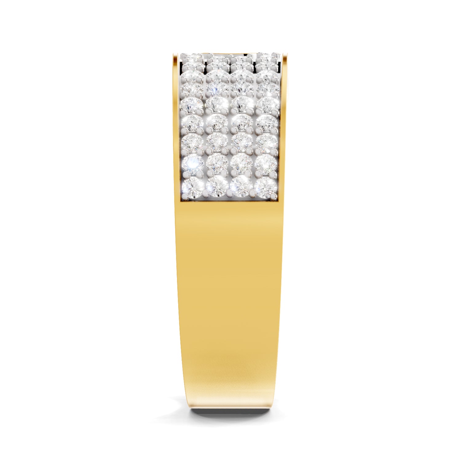 0.51 Carat  | 925 Sterling Silver Gold Plated Band Ring