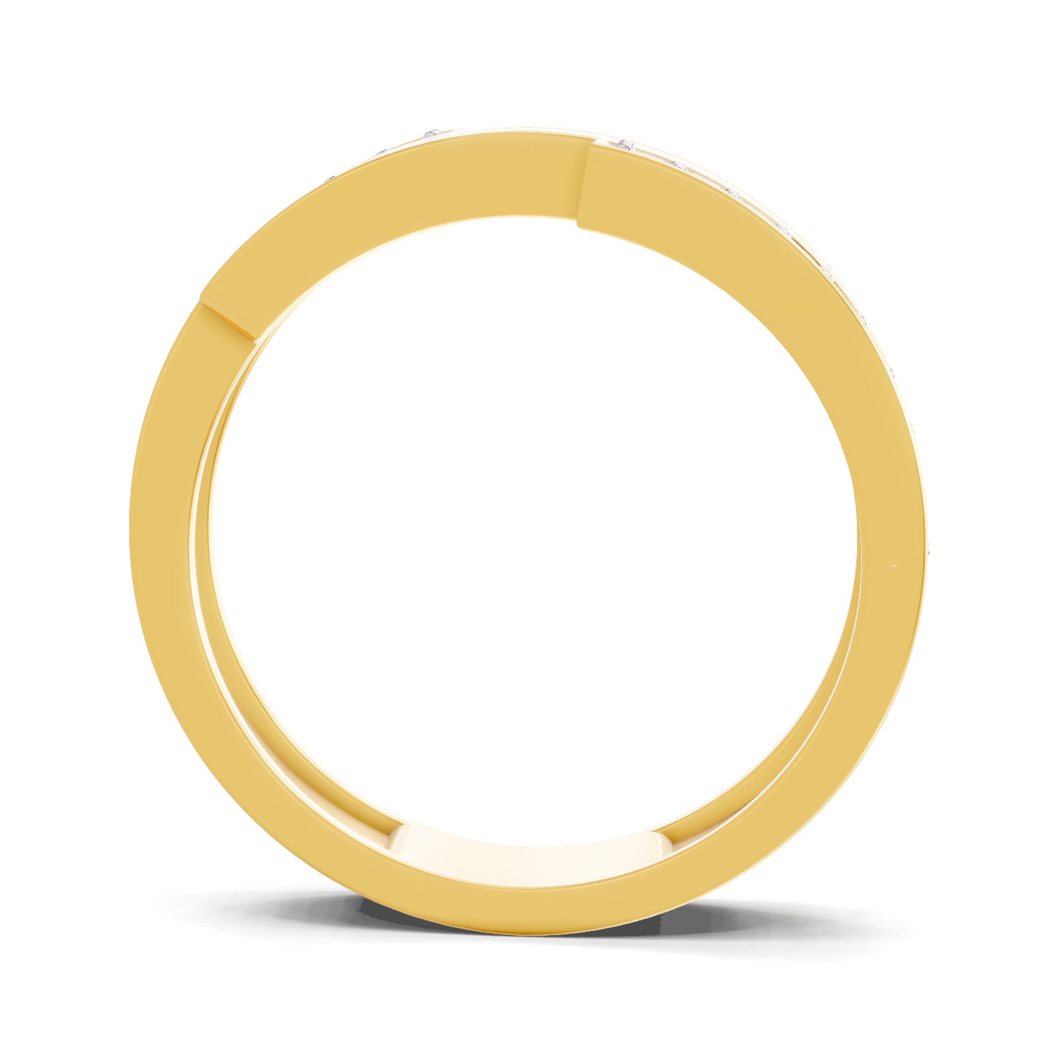 0.18 Carat  | 925 Sterling Silver Gold Plated Band Ring