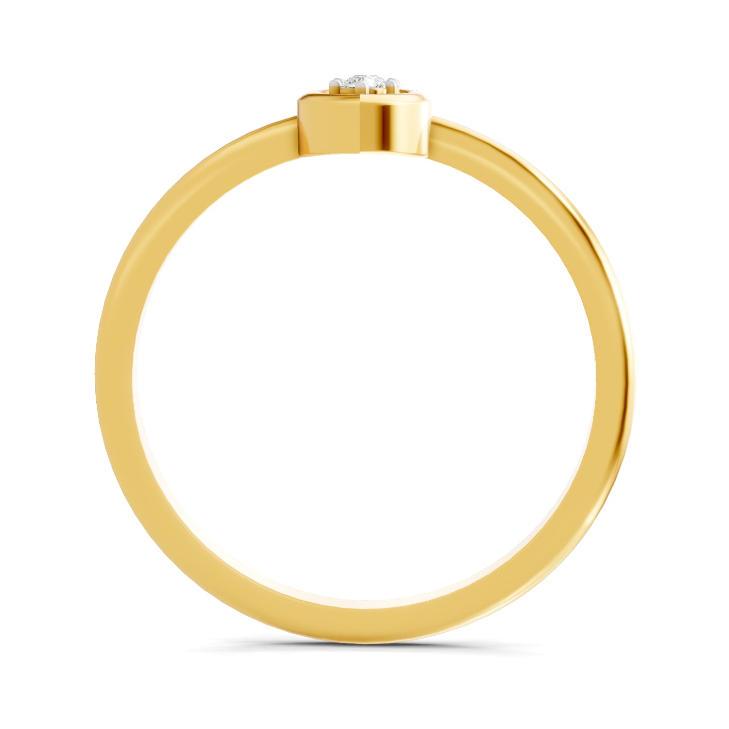 0.03 Carat | 925 Sterling Silver Gold Plated Two-Stone Marquise Ring