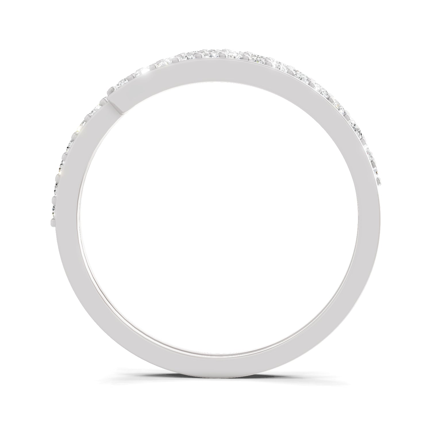 0.49 Carat Round Shape Diamond Cluster Ring | 14K White Gold